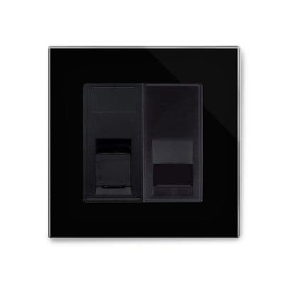 RetroTouch BT Slave & RJ45 Cat 5 Data Socket Black PG 04347