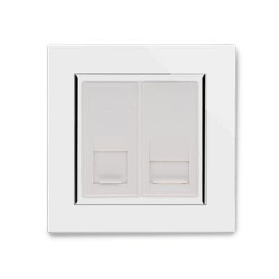 RetroTouch BT Slave & RJ45 Cat 5 Data Socket White CT 04353