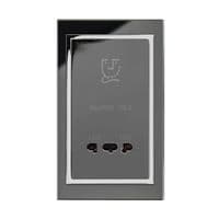 RetroTouch Dual Voltage Shaver Socket Black Glass CT 00287
