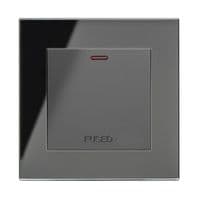 RetroTouch Fused Spur Switch 13A Black Glass PG 01763
