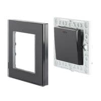RetroTouch Fused Spur Switch 13A Black Glass PG 01763