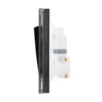 RetroTouch Fused Spur Switch 13A Black Glass PG 01763