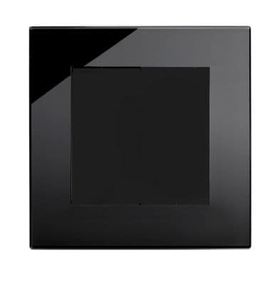 RetroTouch Single Blank Plate Black Glass PG 00312