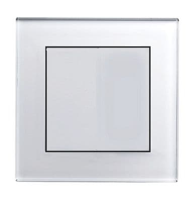 RetroTouch Single Blank Plate White Glass PG 00311