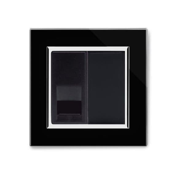 RetroTouch Single BT Master Socket Black Glass CT 04083