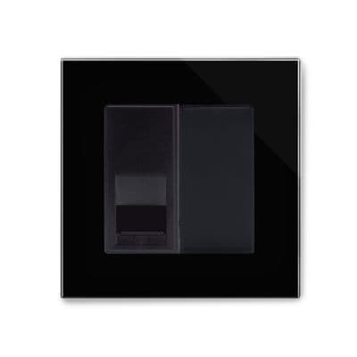 RetroTouch Single BT Master Socket Black Glass PG 04084