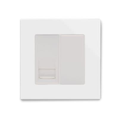 RetroTouch Single BT Slave Socket White Glass PG 04087