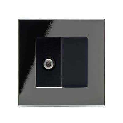 RetroTouch Single Satellite Socket Black Glass PG 04842