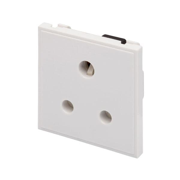 RT 15A Round Pin Socket (50mmX50mm) White 09050