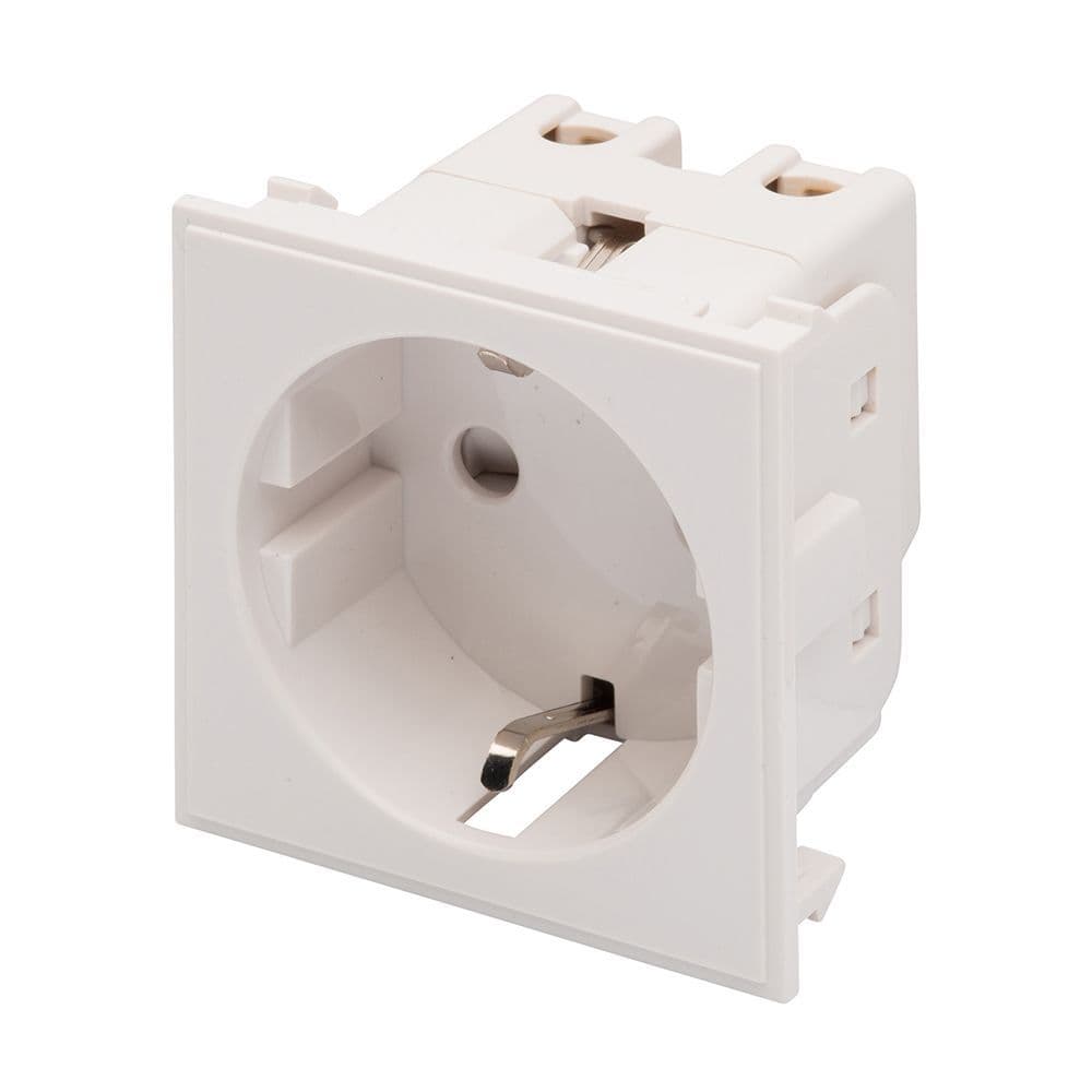 RT 16A SCHUKO Socket (50mmX50mm) White 09020