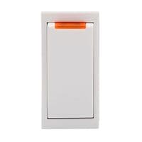 RT 20A DP Switch With Neon (25mmX50mm) White 09038