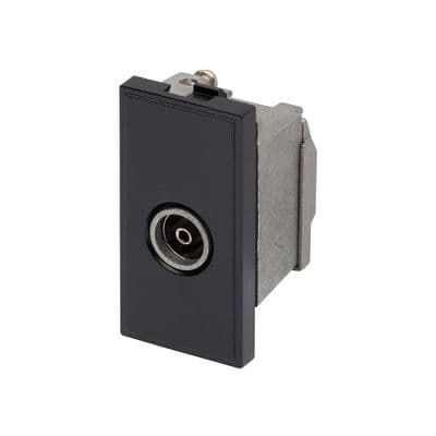 RT TV Female Outlet (25mmX50mm) Black 09003