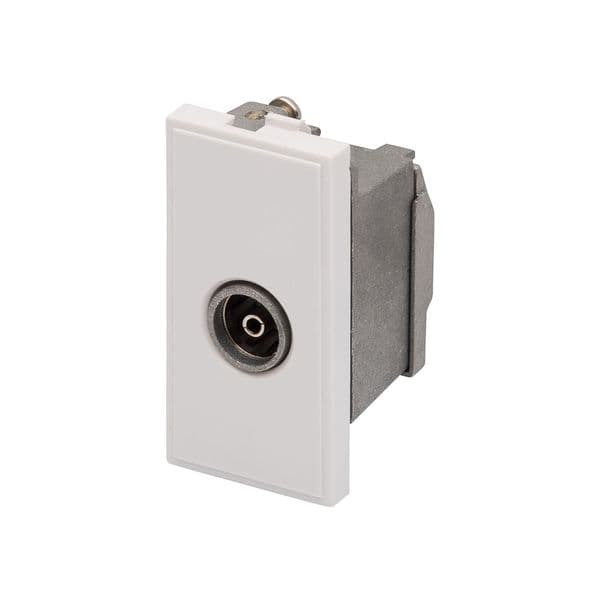 RT TV Female Outlet (25mmX50mm) White 09002