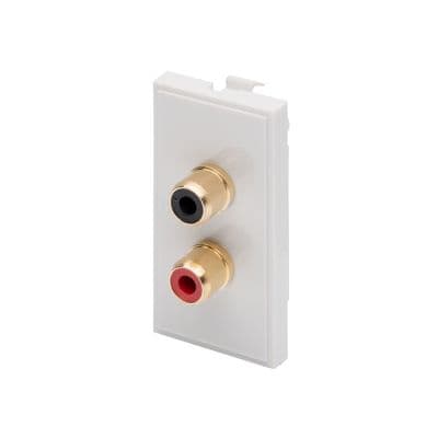 RT Twin Phono RCA (25mmX50mm) White 09030