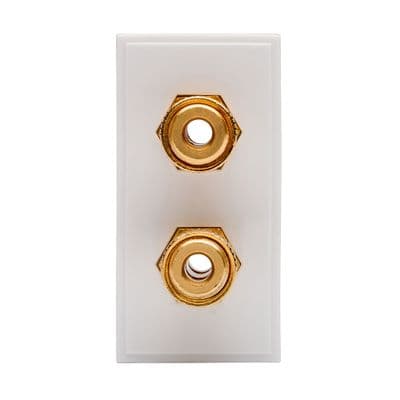 RT Twin Speaker Post (25mmX50mm) White 09034