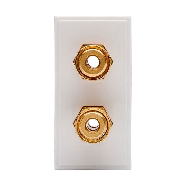 RT Twin Speaker Post (25mmX50mm) White 09034