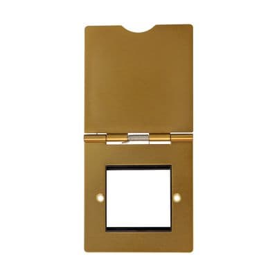 Soho Antique Gold 1 Gang EM Euro 2x25mm Module Floor Plate SS-SH-20-PLT411-AGB