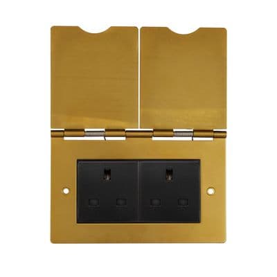 Soho Antique Gold 2 Gang 13A Euro Module Floor Socket SS-SH-20-SKT508-AGB