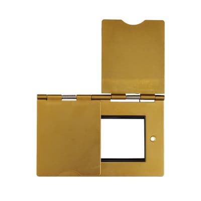 Soho Antique Gold 2 Gang EM Euro 4x25mm Module Floor Plate SS-SH-20-PLT412-AGB