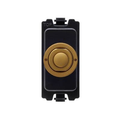 Soho Antique Gold 6A 2 Way Retractive Push Button CM Grid Module Switch SS-SH-00-SGP211-AG