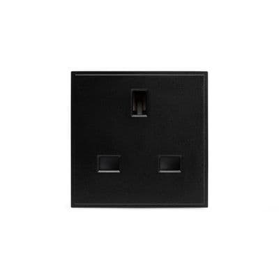 Soho Black 13A UK Socket Euro Module SS-SH-05-EMD501-BK