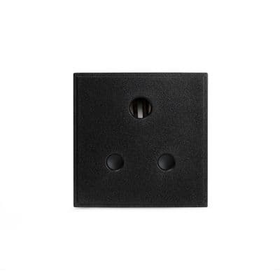 Soho Black 5A UK Round Pin Euro Module SS-SH-05-EMD502-BK