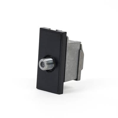 Soho Black F Connector (Screened) Euro Module SS-SH-05-EMD102-BK