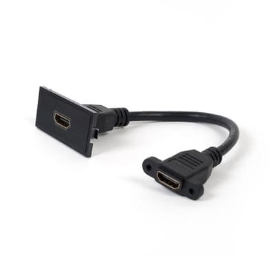 Soho Black HDMI Mounted Socket Euro Module SS-SH-05-EMD111-BK
