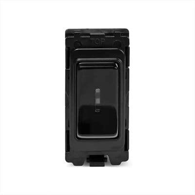 Soho Black Nickel 20AX Double Pole Key RM Grid Switch Module SS-SH-00-SGP243-BN