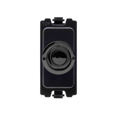 Soho Black Nickel 6A 2 Way Retractive Push Button CM Grid Module Switch SS-SH-00-SGP211-BN