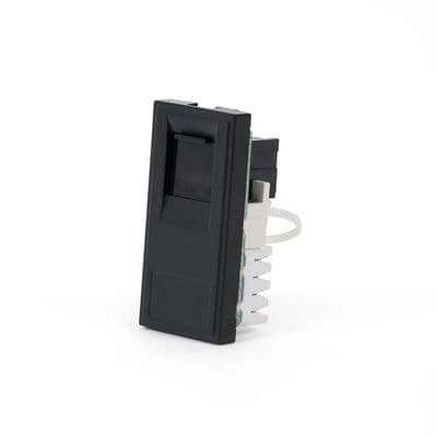Soho Black RJ45 CAT5e Euro Module SS-SH-05-EMD301-BK