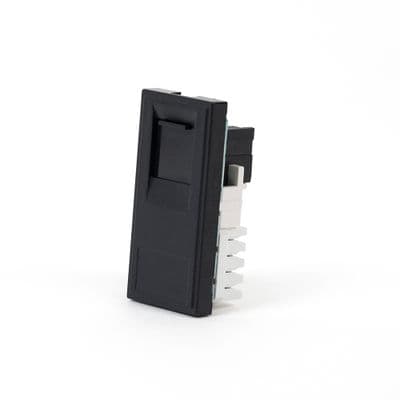 Soho Black RJ45 CAT6 Euro Module SS-SH-05-EMD302-BK