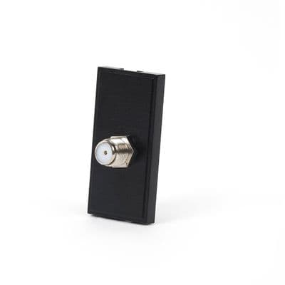 Soho Black Terminal F Connector Euro Module SS-SH-05-EMD104-BK