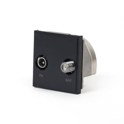 Soho Black TV/SAT Euro Module SS-SH-05-EMD103-BK