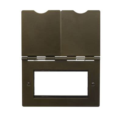 Soho Bronze 2 Gang EM Euro 4x25mm Module Floor Plate SS-SH-20-PLT412-BZ