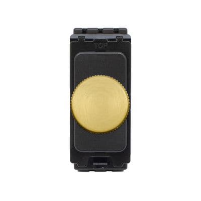 Soho Brushed Brass 150W LED Intelligent CM Grid Dimmer Module Art Deco SS-SH-0D-SGP144-BB