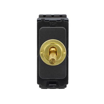 Soho Brushed Brass 20AX 2 Way CM Grid Toggle Switch Module Vintage SS-SH-0K-SGP310-BB
