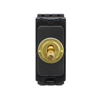 Soho Brushed Brass 20AX Intermediate CM Grid Toggle Switch Module Knurled SS-SH-0C-SGP312-BB