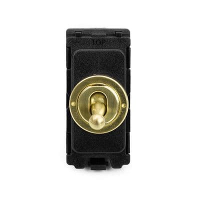 Soho Brushed Brass 20AX Intermediate CM Grid Toggle Switch Module SS-SH-00-SGP312-BB