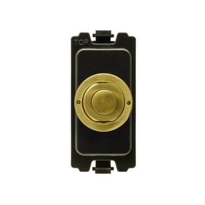 Soho Brushed Brass 6A 2 Way Push Button CM Grid Module Switch SS-SH-00-SGP501-BB