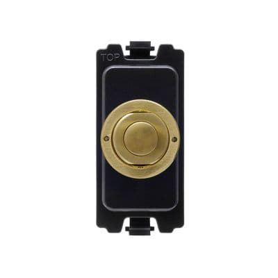 Soho Brushed Brass 6A 2 Way Retractive Push Button CM Grid Module Switch SS-SH-00-SGP211-BB