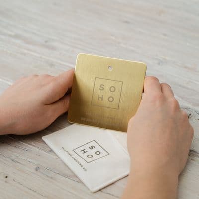 Soho Brushed Brass Sample Plate SS-SH-00-SMP001-BB