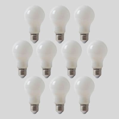 Soho Lighting 10 Pack of 8w E27 ES Opal GLS LED Light Bulb 4100K Horizon Daylight Dimmable