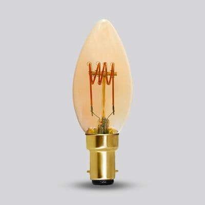 Soho Lighting B15 Vintage Sunset Candle Dimmable LED Bulb C35, 3W, 1800K, High CRI