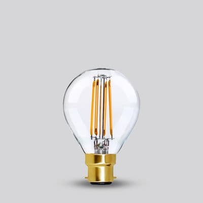 Soho Lighting B22 Classic Clear Golfball Dimmable LED Bulb G45, 4W, 2700K, High CRI