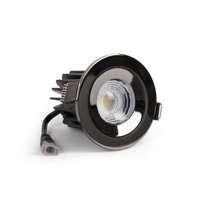 Soho Lighting Black Nickel LED Downlights, Fire Rated, Fixed, IP65, CCT Switch, High CRI, Dimmable