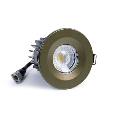 Soho Lighting Bronze LED Downlights, Fire Rated, Fixed, IP65, CCT Switch, High CRI, Dimmable