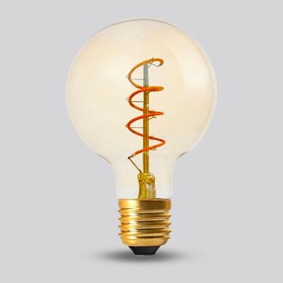 Soho Lighting E27 Vintage Sunset Globe Dimmable LED Bulb G95, 4W, 1800K, High CRI