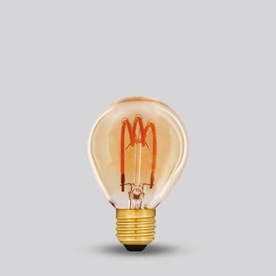Soho Lighting E27 Vintage Sunset Golfball Dimmable LED Bulb G45, 3W, 1800K, High CRI