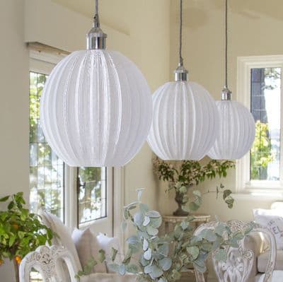 Soho Lighting Fluted Globe Pendants